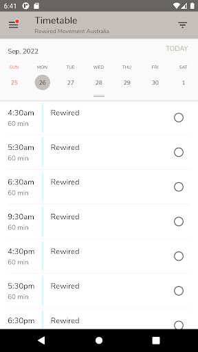 Android application Rewired Movement Australia screenshort