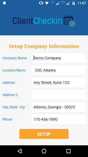 Client Checkin Screen 2