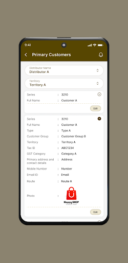 Android application Salesspark screenshort