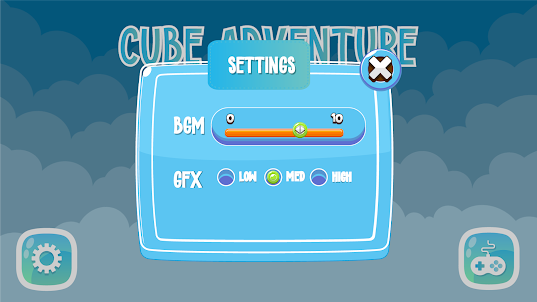 Cube aventure coureur amusant