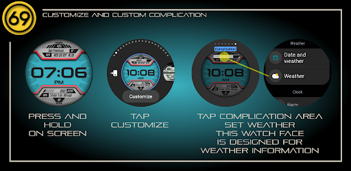 [69D] CYBER digital watchface Screen 2