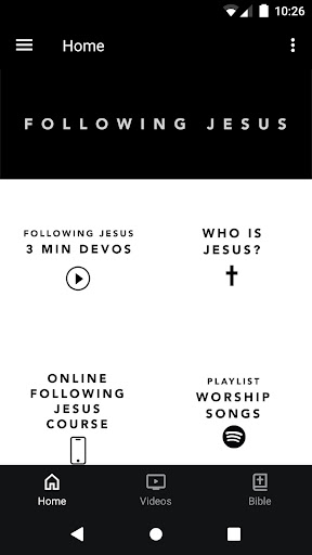 Android application Following Jesus screenshort