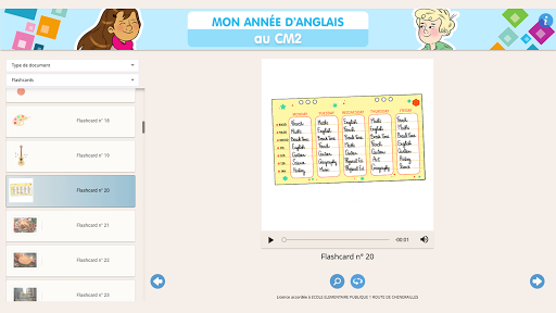 Android application Mon année d'anglais au CM2 screenshort