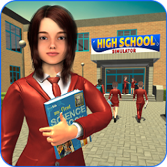 High School jogo de simulador de menina, escola vida virtual jogos