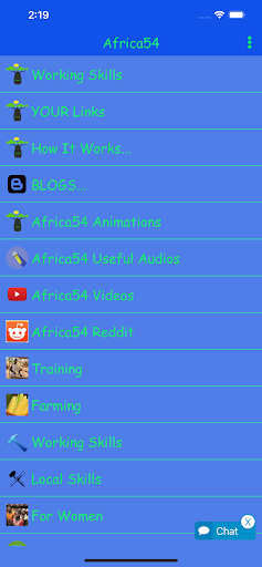 Android application Africa54 screenshort