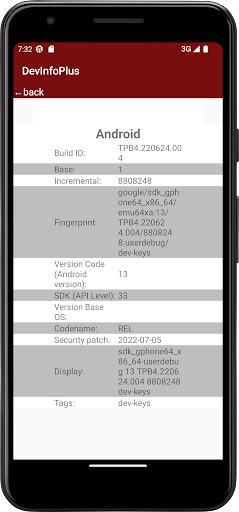 DevInfoPlus Screen 3