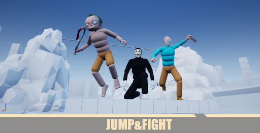 Jump and Fight online parkour APK-MOD(Unlimited Money Download) screenshots 1