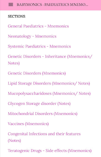 Paediatric Mnemonic/ Notes Pro Screen 3