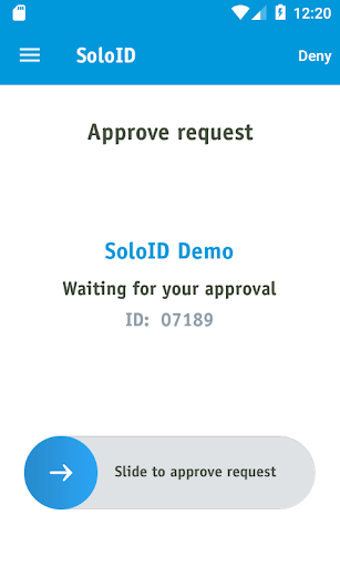 Android application SoloID screenshort
