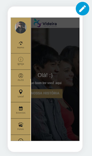 Android application Igreja Videira em Cascavel-PR screenshort