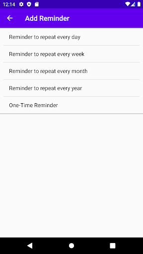 Periodic Reminder Screen 2