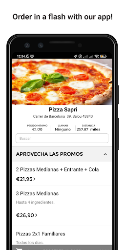Android application Pizza Sapri Salou screenshort