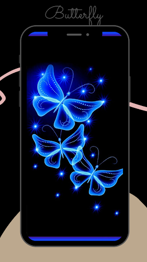 Butterfly Wallpaper Blue Screen 2