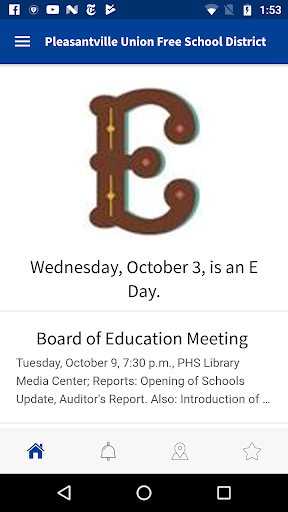 Android application Pleasantville School District screenshort