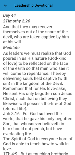 Leadership Devotional Screenshot