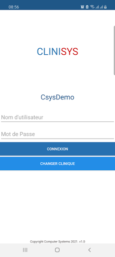 Android application Clinisys Bon De Receiving screenshort