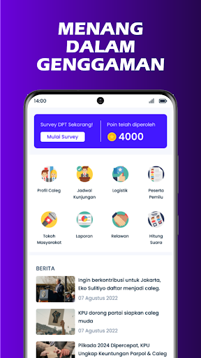 Android application Jaring Suara screenshort