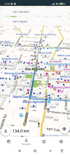 El Salvador Offline Map Screen 2