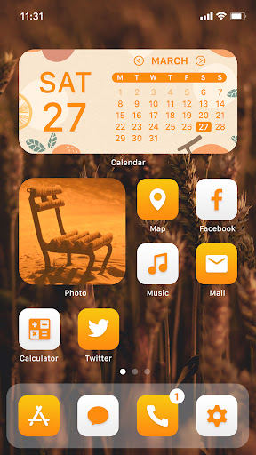 Android application Wow Orange White - Icon Pack screenshort
