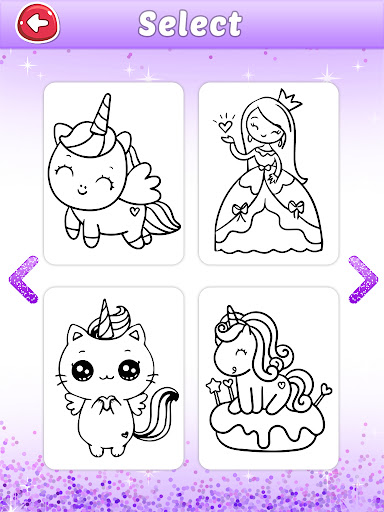 Glitter Coloring Games Screen 2