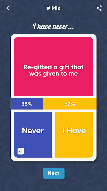 Never Ever - Party Game Screen 3