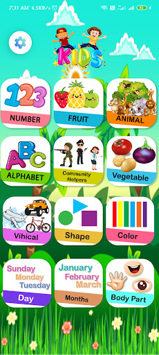 Android application Kids Knowledge Booster screenshort