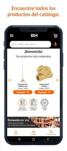 Android application SyH Clientes screenshort