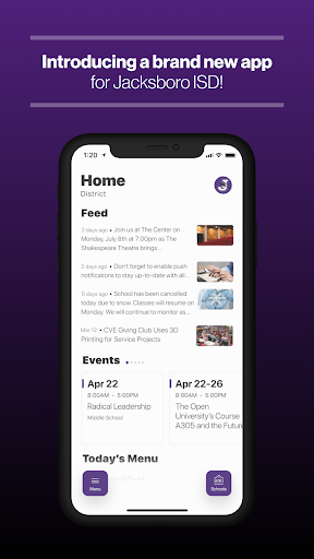 Android application Jacksboro ISD screenshort
