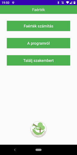 Android application Faérték screenshort