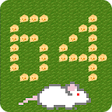 Mouse and 64 cheese icon