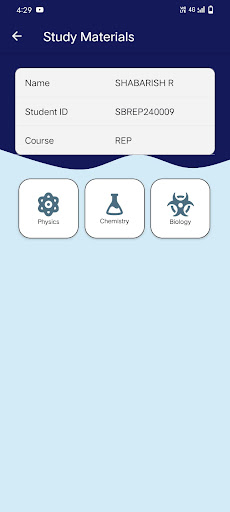 SBA Student Screen 3