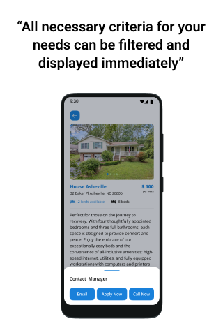 Recovery Home Finder Screen 3
