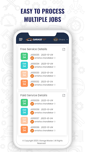 Garage Master App Screen 3