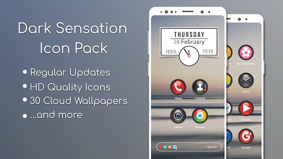 Dark Sensation -  Icon Pack لقطة شاشة