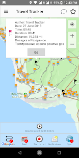 Travel Tracker Pro - Captura de pantalla del GPS