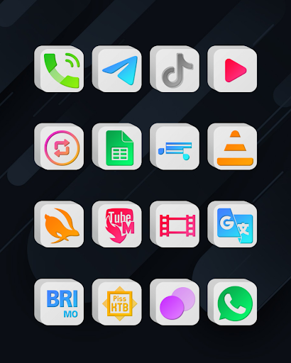 Screenshot of Cubic Light - 3D Icon Pack