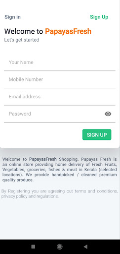 Papayas Fresh Screen 2