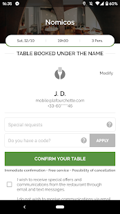 TheFork - Restaurant bookings Screenshot