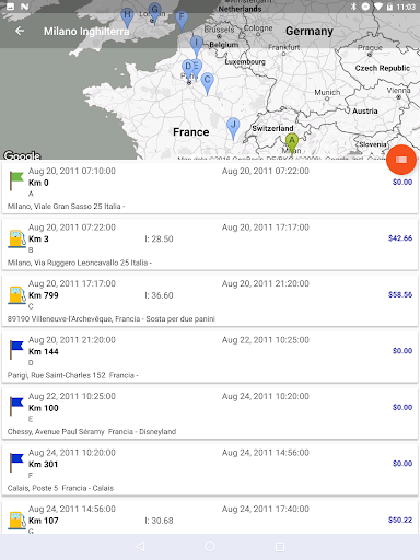 Screenshot of MyFuelLog2: My car statistics