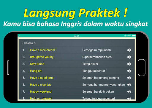 Kosakata Bahasa Inggris Screen 2