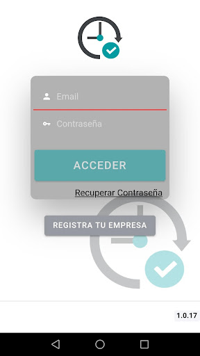 Android application Fichar en el trabajo screenshort