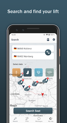 Android application clickApoint screenshort