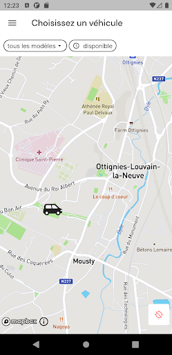 Android application wibee, la voiture des voisins screenshort