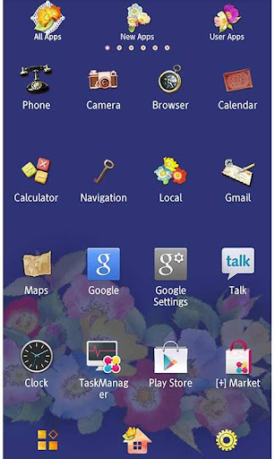 -Navy & Roses- Theme +HOME Screen 2