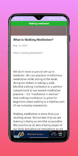 Walking meditation