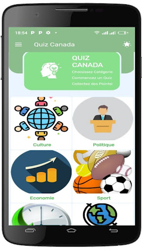 Android application Quiz Canada screenshort