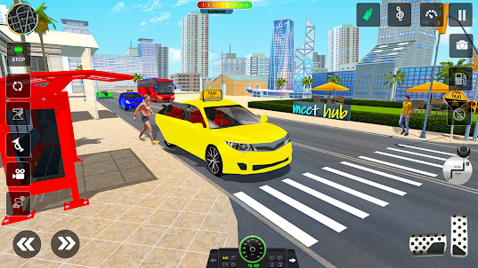 Taxi Cab Car driving school 3d