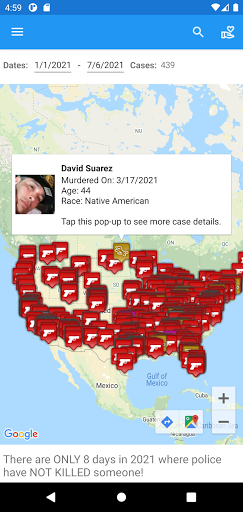 Android application Police: Murder Map screenshort