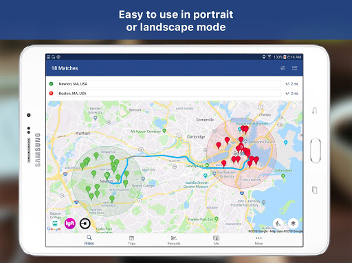 Screenshot of Bay State Commute