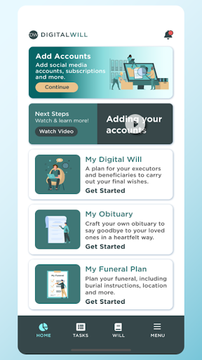 DigitalWill.com Screen 2